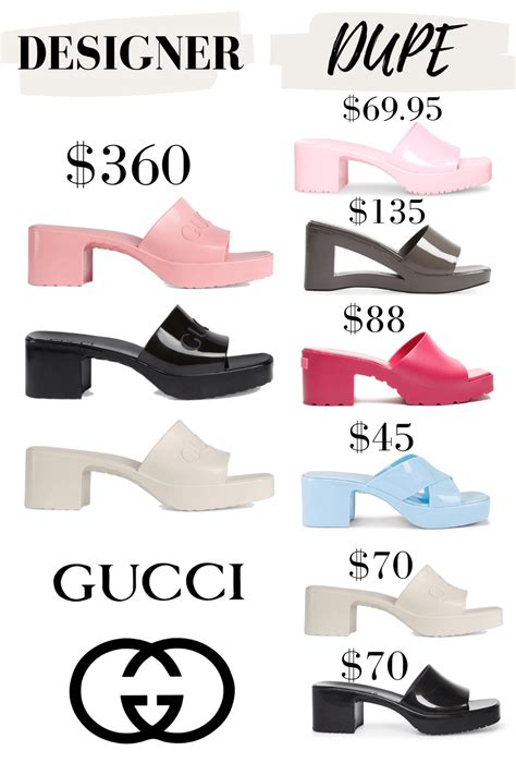 dupe for gucci rubber sandals|gucci knockoff sandals.